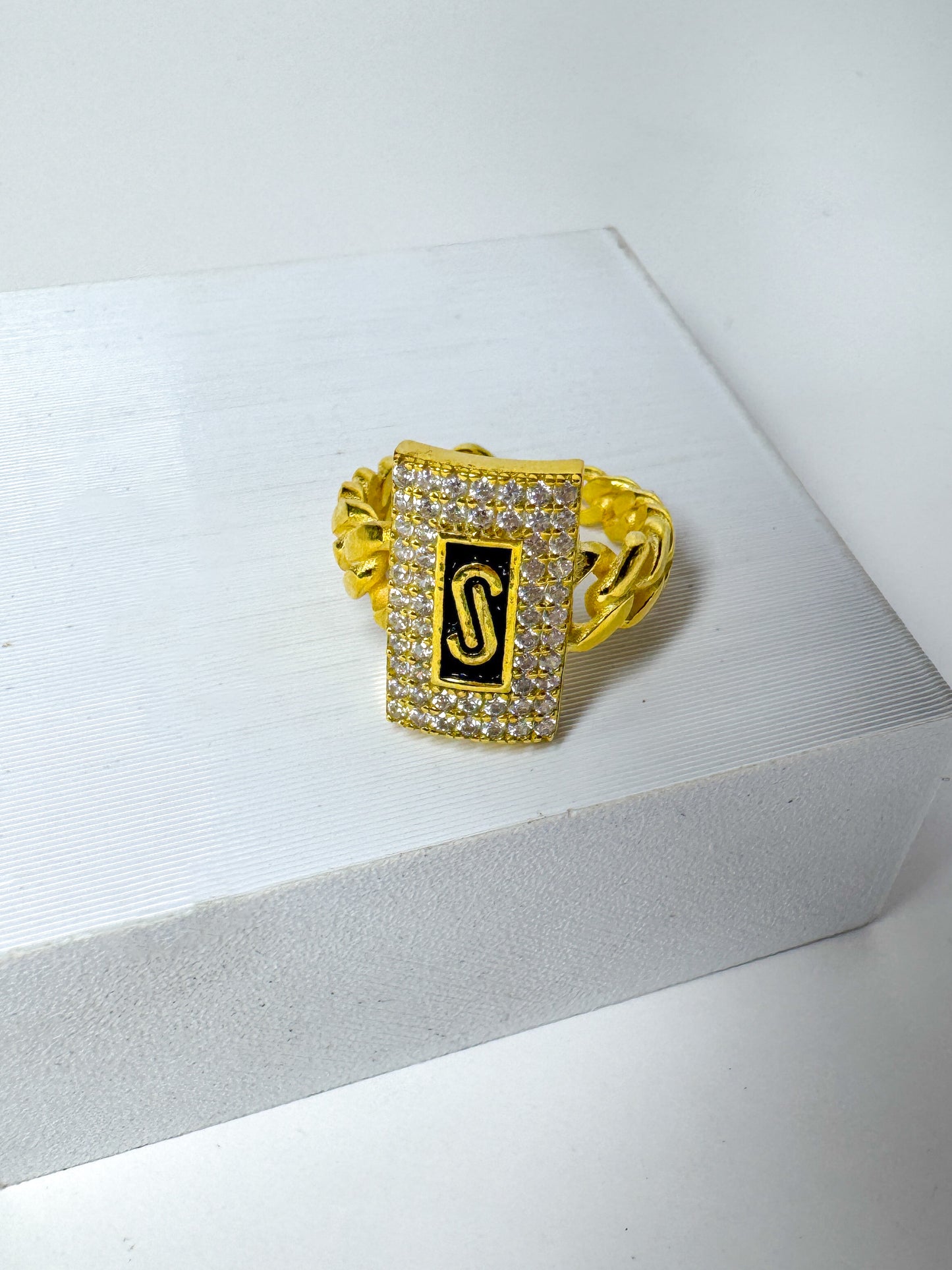 Anillo ajustable estilo Mónaco en plata 925