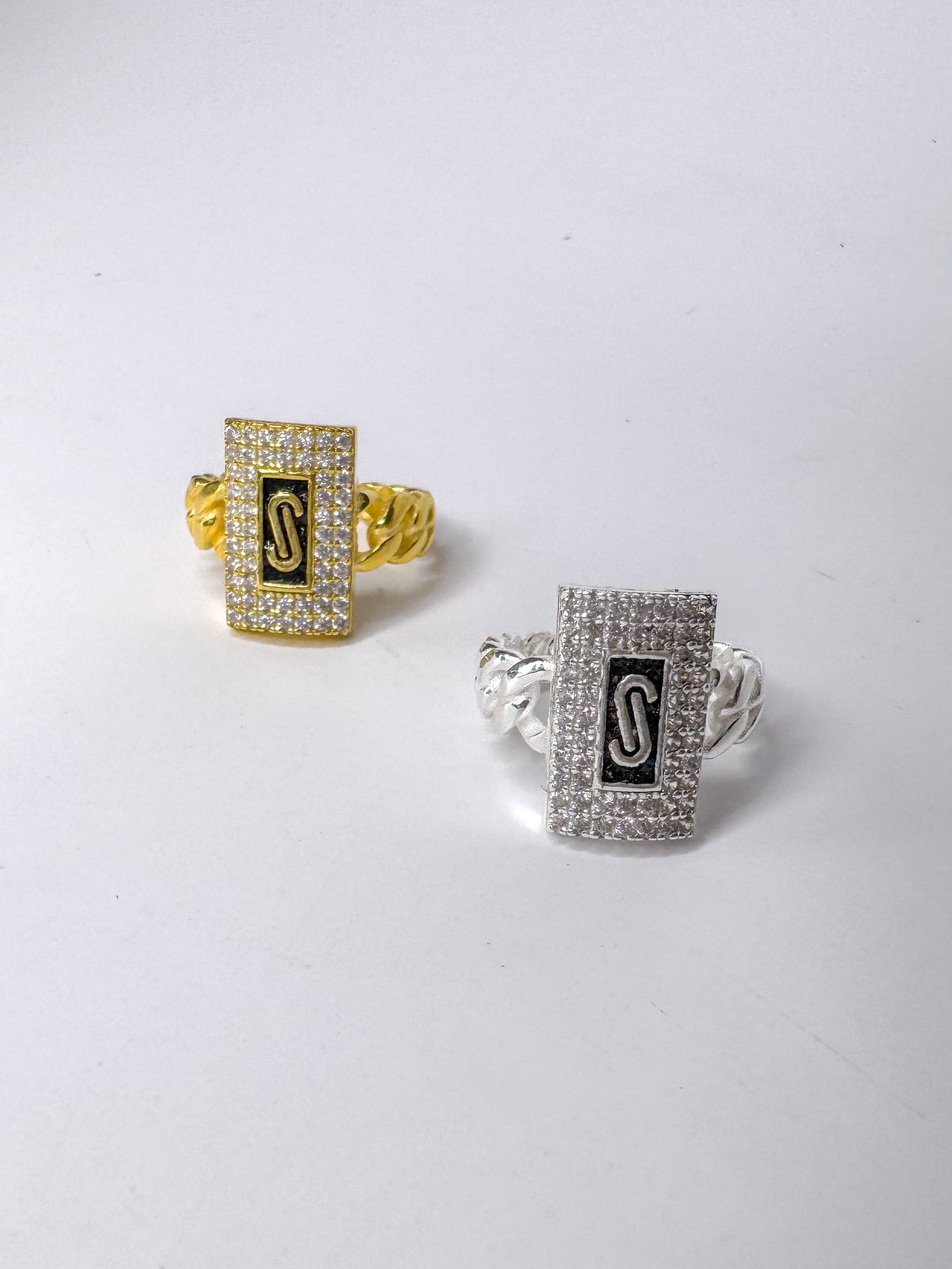 Anillo ajustable estilo Mónaco en plata 925