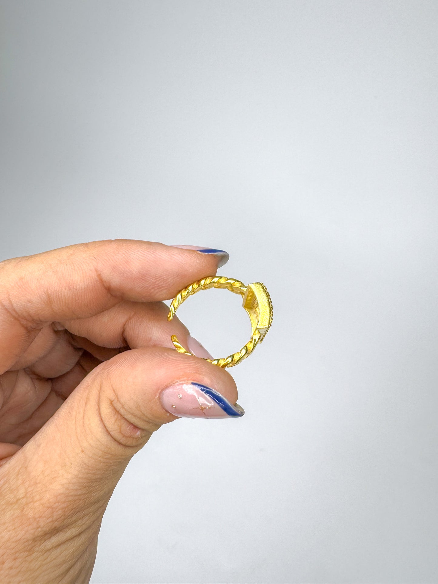 Anillo ajustable estilo Mónaco en plata 925